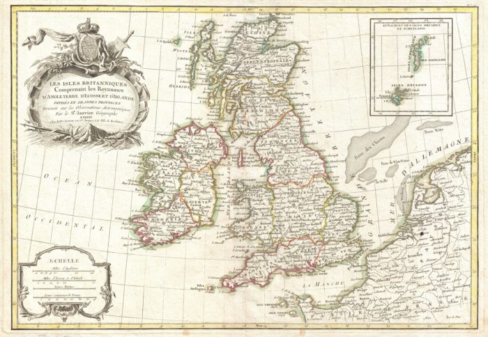 Zannoni Map of the British Isles, 1771